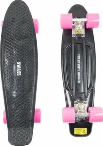 SWASS Vinyl Cruiser - Skateboard Penny Retro - Zwart-Roze